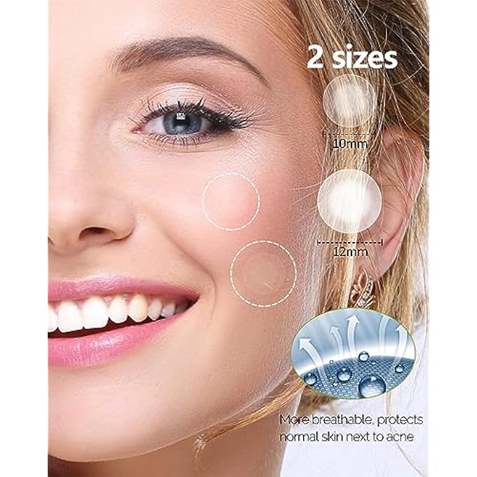 Beviliu PIMPLE PATCHES FOR FACE 66 COUNTS, 2 SIZES THINNER EDGE HYDROCOLLOID ACNE PATCHES, INVISIBLE ZIT PATCHES FOR FACE, FACIAL SKIN CARE PRODUCTS BEAUTY - Image 2